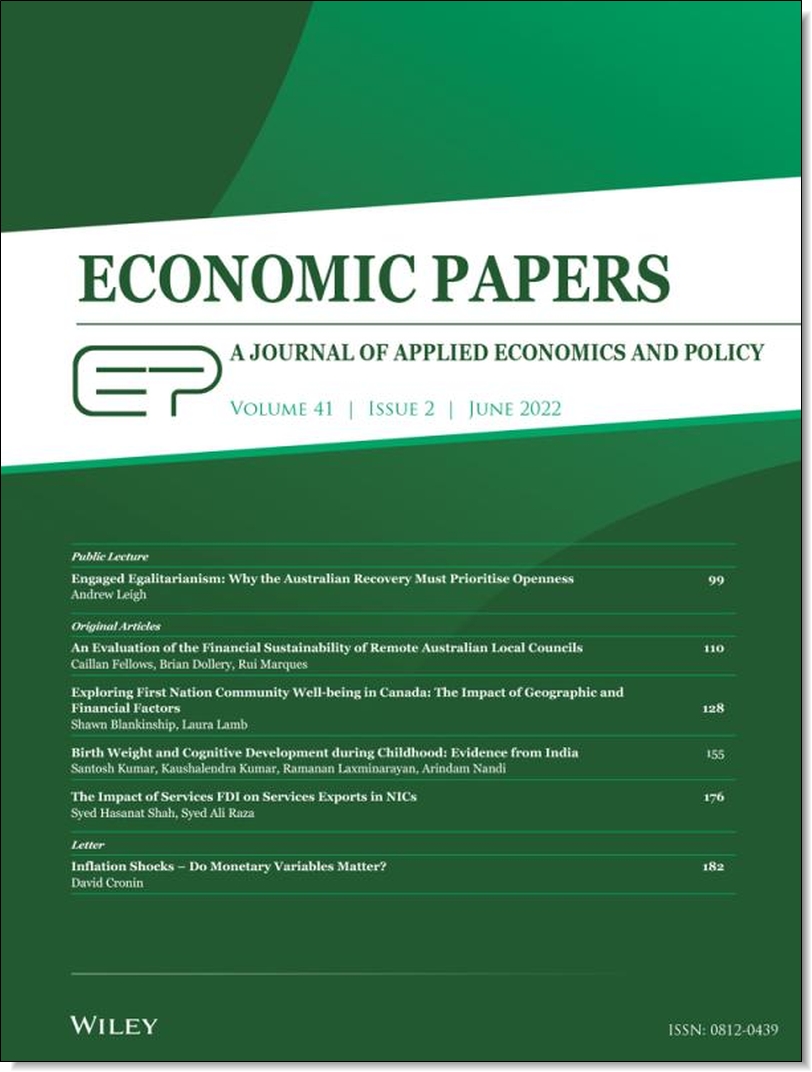 Bringing Credibility Back to Macroeconomic Policy Frameworks, Stephen Anthony and Hamid Yahyaei in Economic Papers journal, 30 June 2022