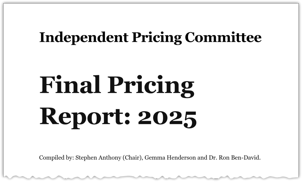 National Disability Insurance Scheme (NDIS) Independent Pricing Committee Final Pricing Report: 2025.